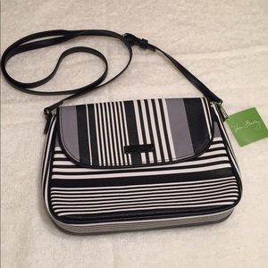 NWT Vera Bradley Midnight Stripe crossbody